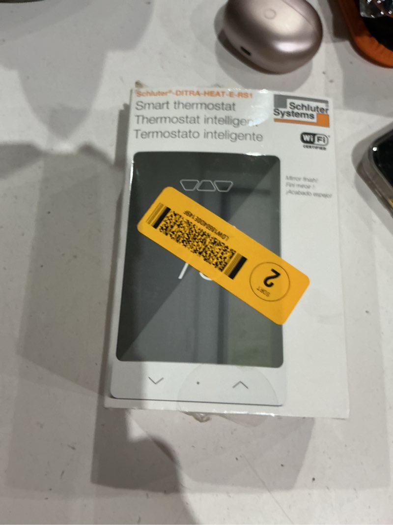 Condition photo showing As Is for ditra-heat-e-rs1 smart thermostat bright white