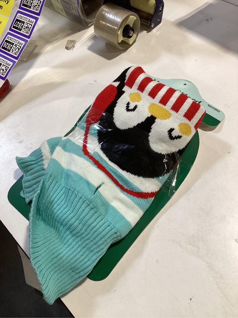Condition photo showing Good Condition for Heart & Herd Blue Penguin Dog Pet Sweater Extra large in the Pet 