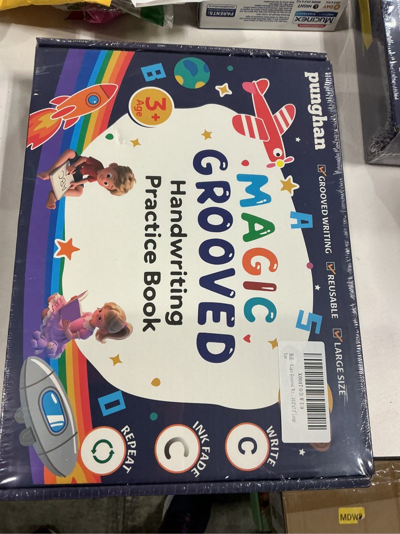 Condition photo showing New/Like New for Magic Grooved Writing Practice for Kids Ages 3-8,Jumbo Reusable Grooved Handwriting Workbooks Kit(7 Books+Pens),Learn to Write Letters, Numbers, Math & Drawing,10.2"x7.3" Large Size