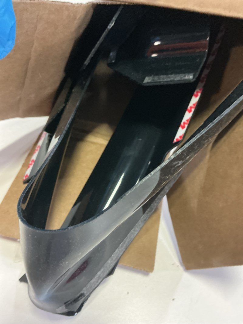 Condition photo showing As Is for in-channel rain guards for chevy silverado/gmc sierra 1500 2019-2026 crew cab, window visor shields vent deflector shade wind dark smoke 2020 2021 2022 2023 2024 2025, tape-on outside-mount, 4pcs for 2019-2026 | chevy silverado/gmc sierra 1500 crew cab | in-channel