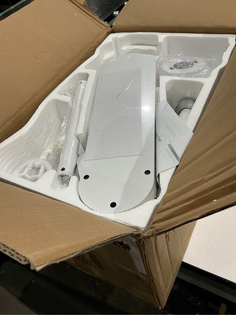 Condition photo showing New/Like New for 52 inch indoor ceiling fan with pull-chain and three led light bulbs base, traditional 3-speeds reversible blades ceiling fan (antique)