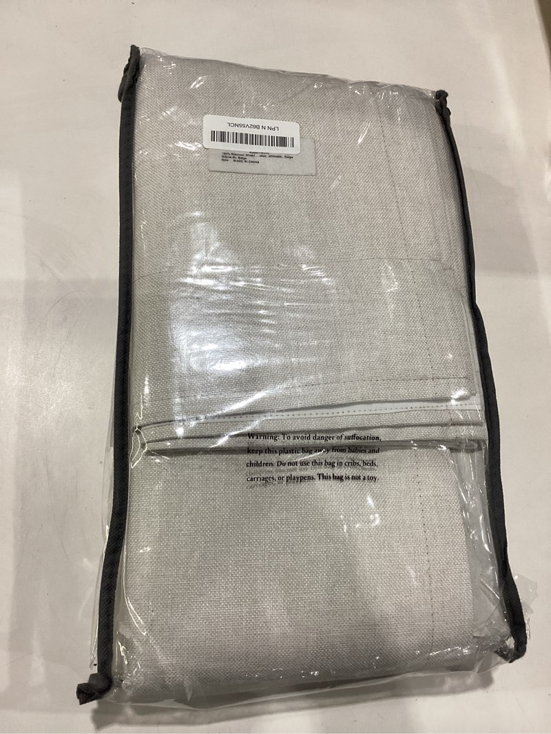 Condition photo showing New/Like New for 100% blackout shield full blackout curtains for bedroom 90 inch length 2 panels set, clip rings/rod pocket faux linen black out curtains for living room, thermal insulated, 50wx90l, beige beige 50"w x 90"l (pack of 2)