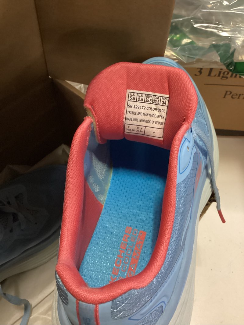 Condition photo showing Good Condition for skechers women's max cushioning endeavour galloway 5.5 blue/coral