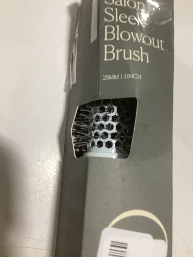 Condition photo showing New/Like New for Round Brush for Blow Drying - Extra Small Ceramic Thermal Ionic Roller Brush for Sleek, Salon Blowout - Lightweight Round Hair Brush for Precise Styling and Manageable Hair (Bristle 1.7in, Barrel 1in) 1 Inch