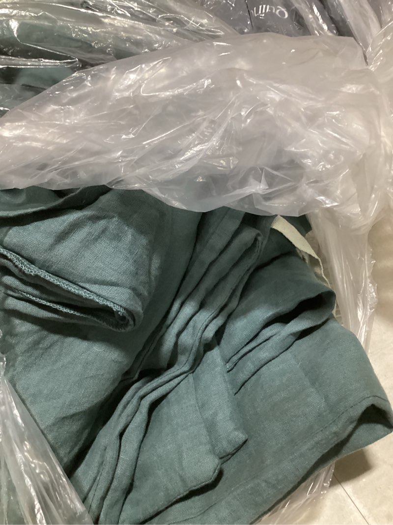 Condition photo showing As Is for european linen duvet set, king/calking
