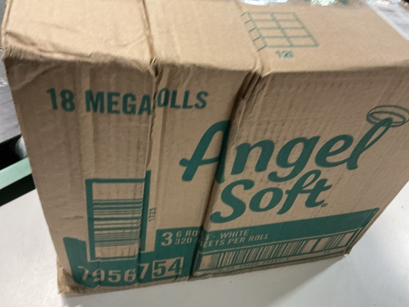 Condition photo showing New/Like New for angel soft toilet paper, 18 mega rolls = 72 regular rolls, soft and strong toilet tissue mega 320 sheet (pack of 18)