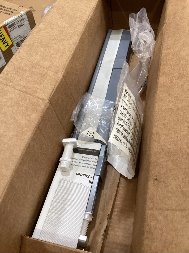 Condition photo showing Good Condition for lazblinds cordless cellular shades, no tools no drill blackout honeycomb shades pleated blinds for windows, 24'' w x 48'' h, dark grey blackout-dark grey 24'' w × 48'' h