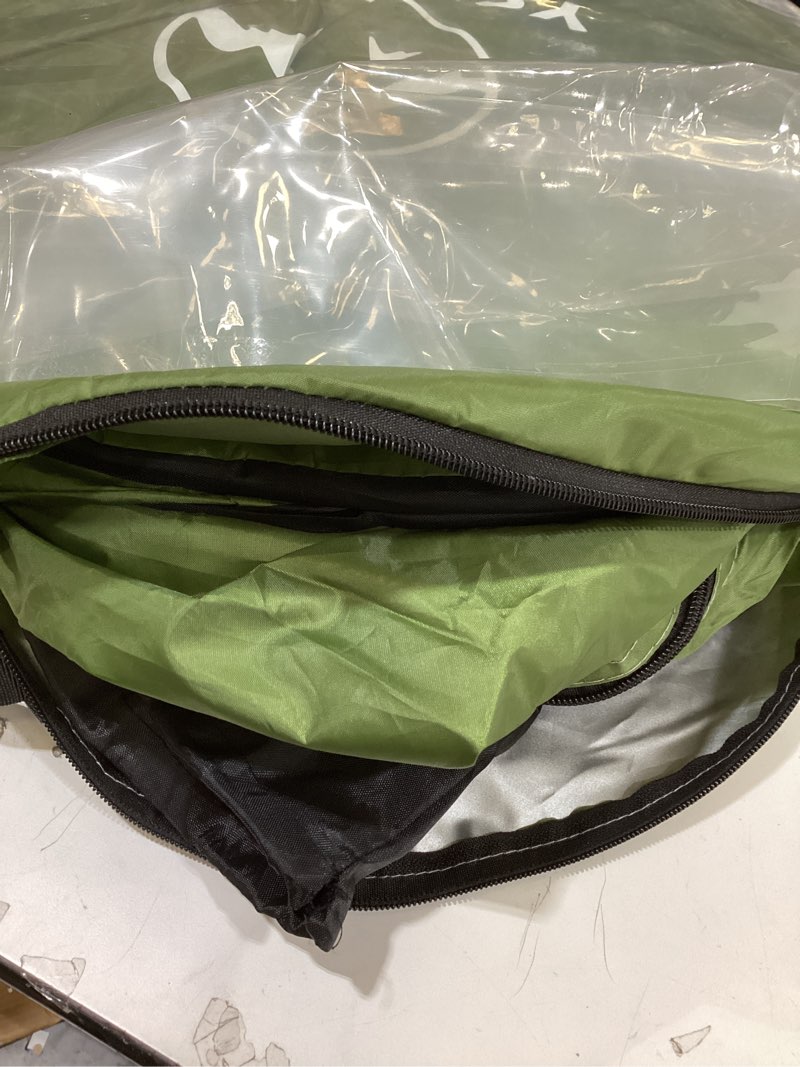 Condition photo showing Good Condition for Camping Toilet with Pop-Up Privacy Tent and Liquid Waste Gel, Portable Toilet for Camping with Large Tent, Ergonomic Potty Provides Enhanced Comfort, Suitable for All Ages Black Toilet and Green Tent with Upgraded Poo Gel