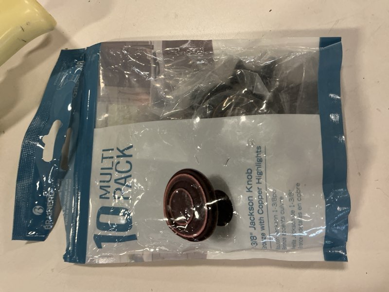 Condition photo showing New/Like New for Amerdeco Hardware 10 Pack K0002ORB Oil Rubbed Bronze Cupboard Drawer Knobs Kitchen Cabinet Knobs Door Handles Single Hole Cabinet T Bar Handles 10 Pack Oil Rubbed Bronze