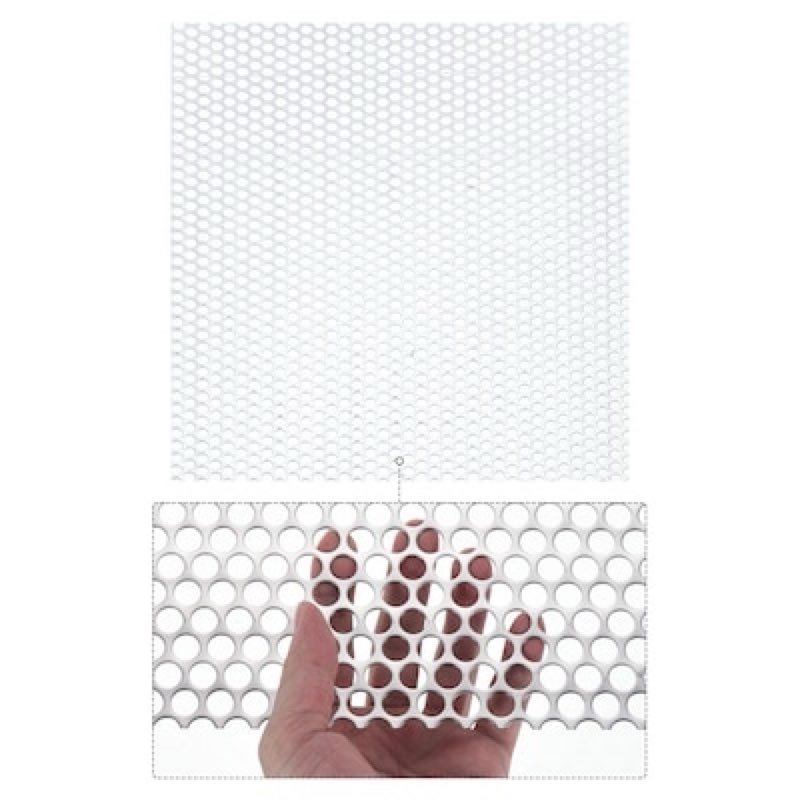 PATIKIL 19.7 x 19.7inch 304 Stainless Steel Perforated Sheet 0.39inch Hole 19GA Expanded