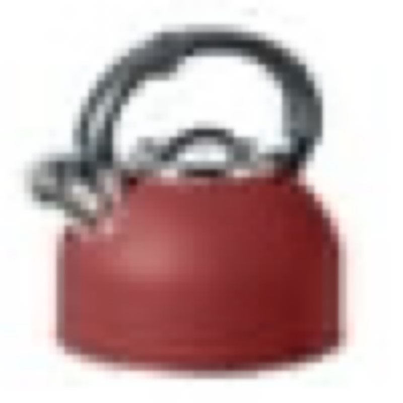 stainless steel whistling tea kettle (1.9 lt, 64 oz) - red