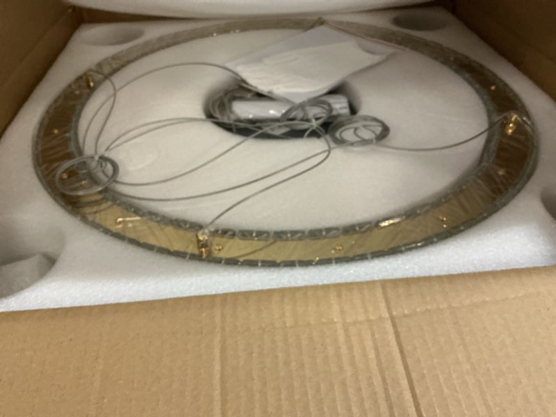 Condition photo showing Good Condition for LED Chandelier Ceiling Pendant Lights for Kitchen Island Dining Room Table Crystal Modern Hanging Light Hallway Bedroom Dimmable Lighting Gold 10W LEDs Gold 1r : 8"