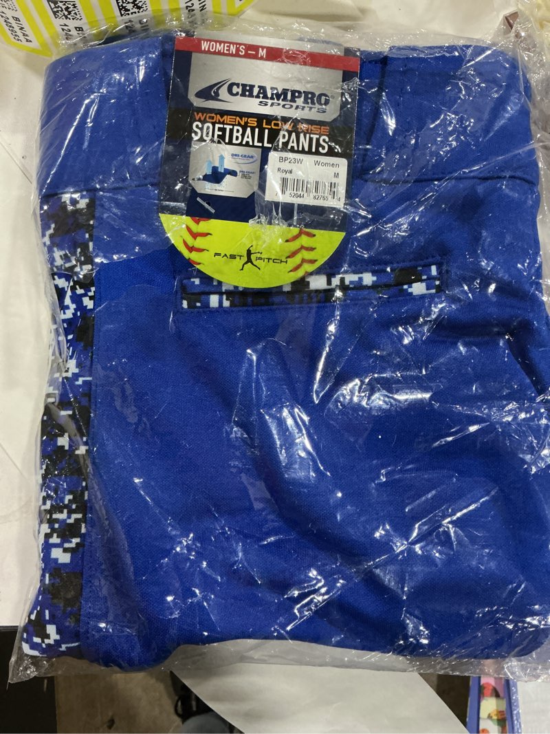 Condition photo showing Good Condition for Champro Womens Tournament Traditional Low-Rise Softball Pants Medium Royal