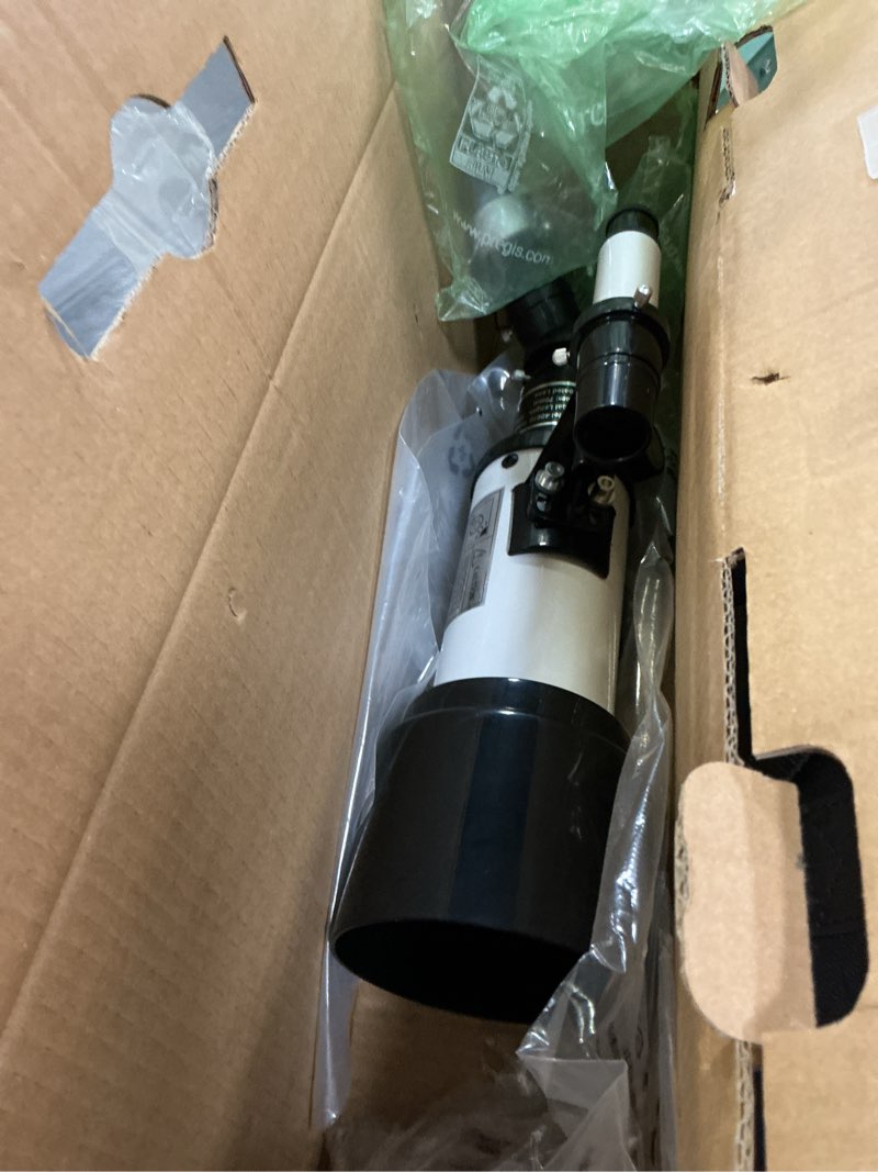 Condition photo showing Good Condition for juyafio telescope, 70mm aperture telescopes for astronomy, 16x-120x magnification telescopes for kids,adults, portable refractor telescope with adapter and tripod