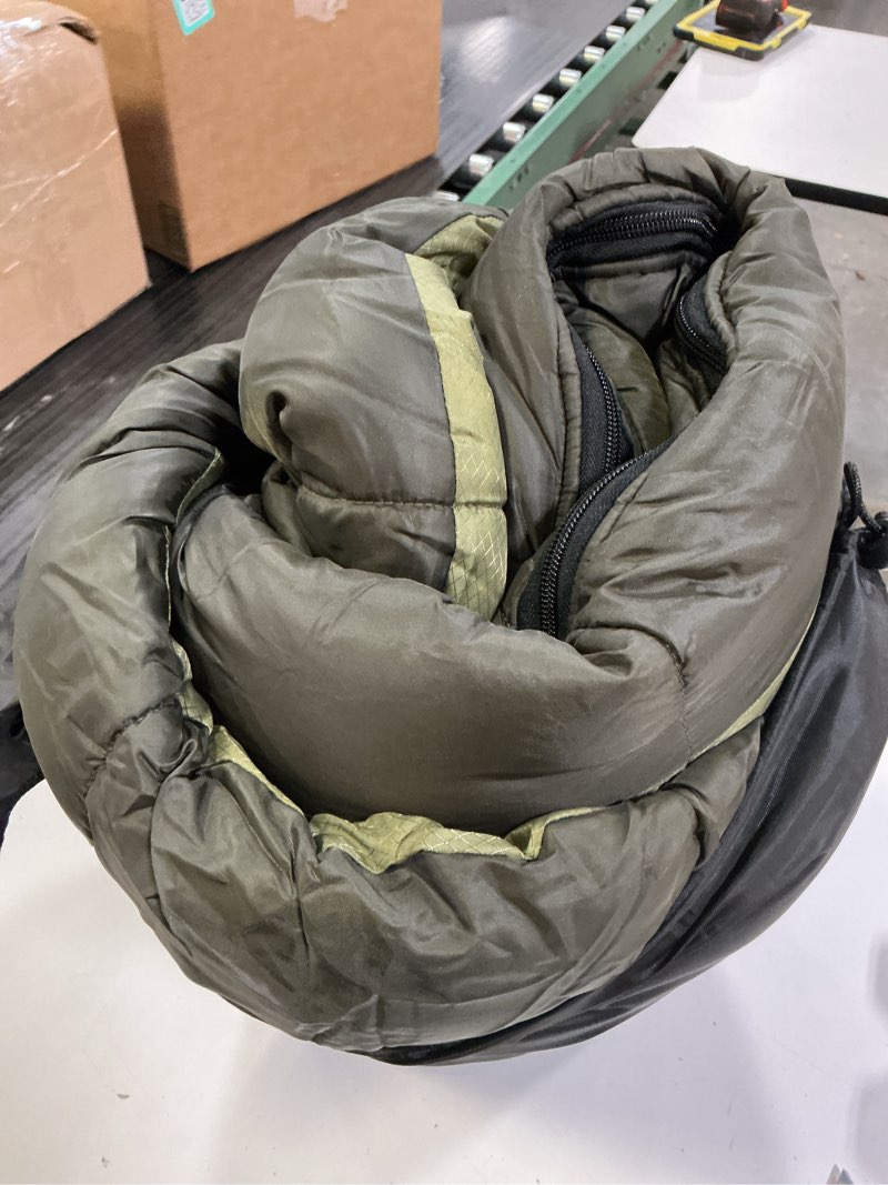 Condition photo showing Good Condition for Coleman North Rim 0°F Big & Tall Sleeping Bag, Cold-Weather Mummy Sleep Sack with No-Snag Zipper & Adjustable Hood for Warmth & Ventilation, Large Camping Sleeping Bag Pfas-free