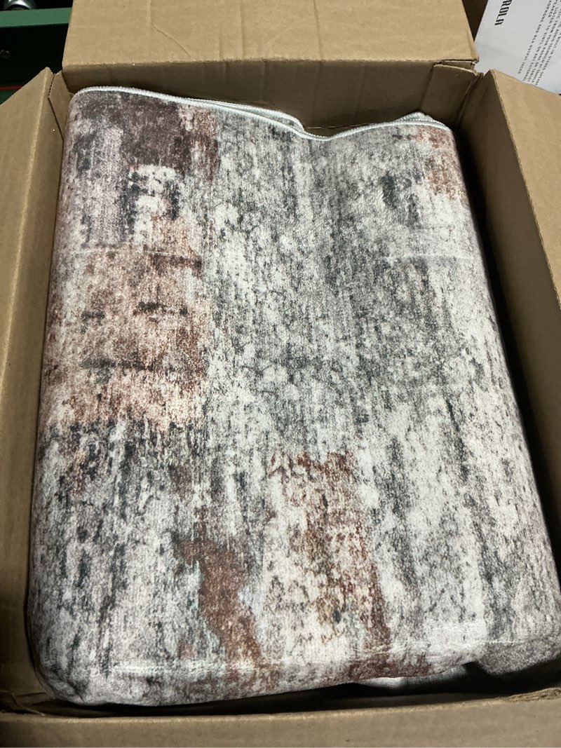 Condition photo showing Good Condition for Area Rugs for Living Room: 6x9 Washable Neutral Modern Rug for Bedroom Large Soft Abstract Dining Room Rugs Indoor Floor Low Pile Carpet for Home Office Nursery - Multicolor 6' x 9' (Rectangular) Multi Color