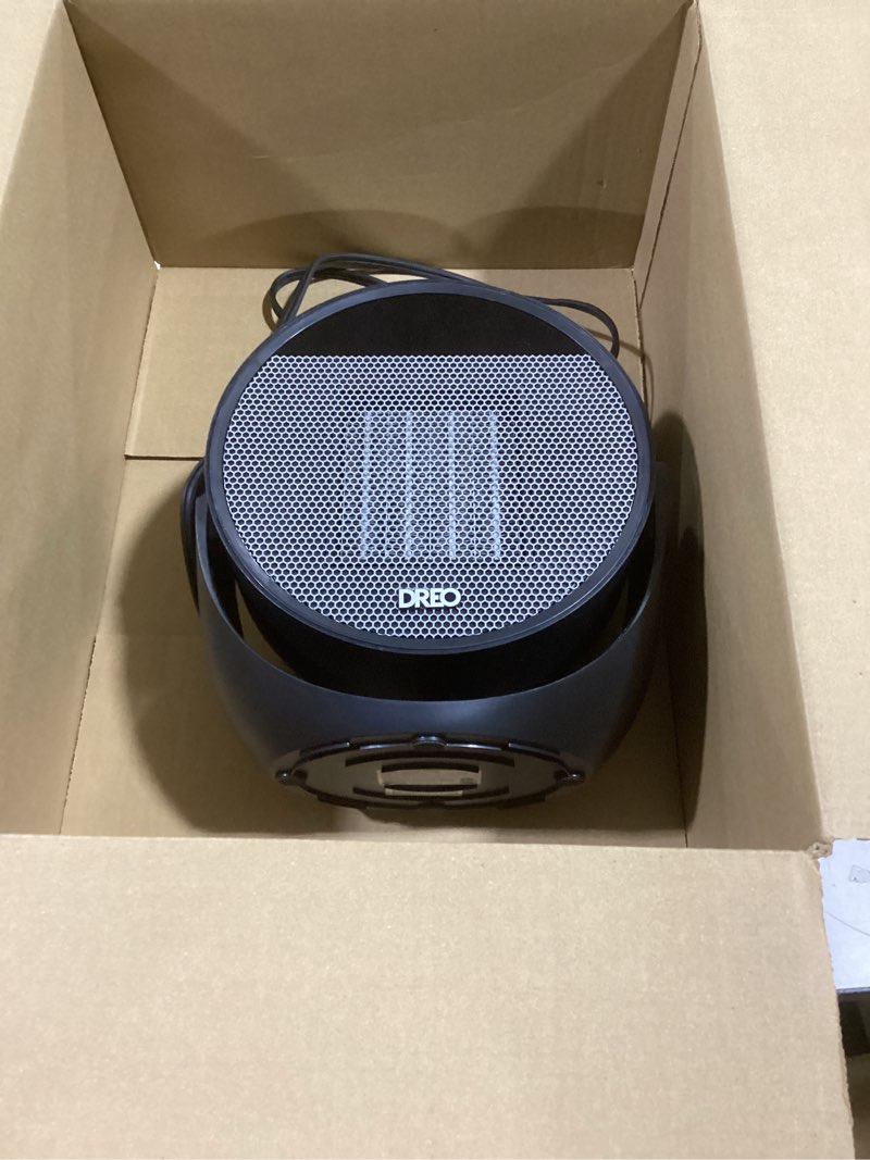 Condition photo showing Good Condition for Dreo Space Heater 1500W, 60° Adjustable Tilt, 10.5ft/s Portable Electric Heaters for Indoor Use with Thermostat, 8 Safety Protections, 3 Modes, Remote, Quiet Desk Heater for Bedroom, Office, Black