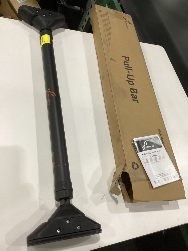 Condition photo showing Good Condition for Sportneer Pull Up Bar: Strength Training Chin up Bar without Screws - Adjustable 29.5''-37'' Width Locking Mechanism Pull-up Bar for Doorway - Max Load 440lbs for Home Gym Upper Body Workout, Non-slip