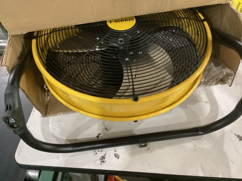 Condition photo showing Good Condition for t-sunus 16" battery powered floor fan, 15600mah rechargeable cordless fan 2500 cfm high velocity airflow, quiet brushless motor, 360° adjustable tilt for home garage outdoor patio rv emergency camping 16'' fan