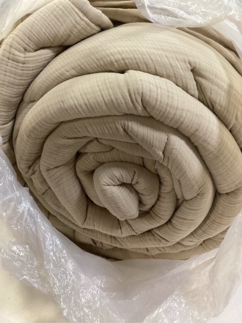 Condition photo showing Good Condition for bnwt quince organic airy gauze dream quilt only king dune new discontinued queen