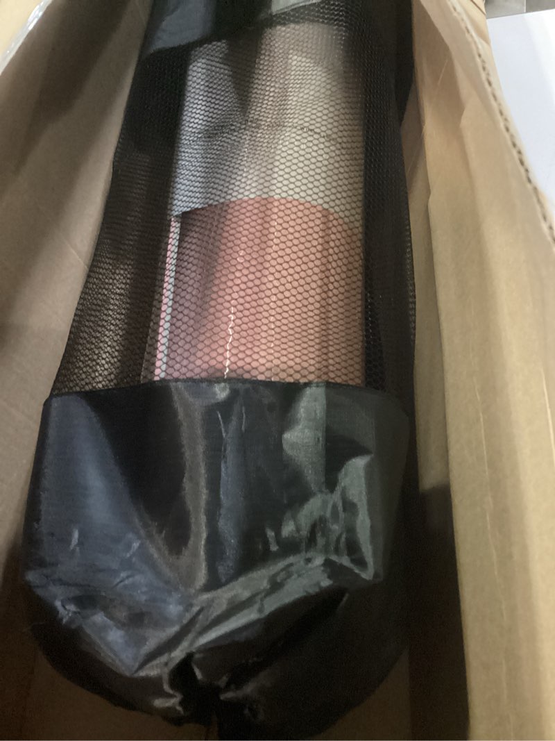 Condition photo showing Good Condition for yoga mat non slip, pilates fitness mats, eco friendly, anti-tear 1/4" thick yoga mats for women, exercise mats for home workout with carrying sling and storage bag 72"x24" parfait pink & gray