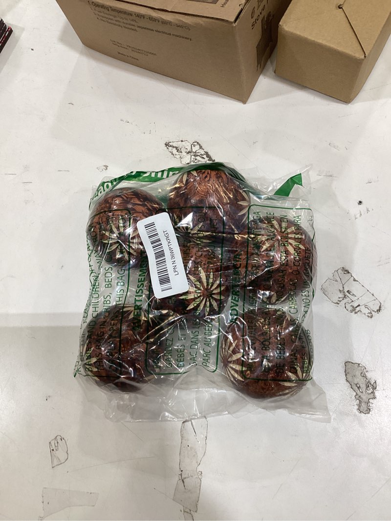 Condition photo showing New/Like New for Set of 6 Decorative Balls for Dining Table Centerpiece Decor - Decorative Orbs for Centerpiece Bowls - Sunflower Pattern - 2.6in Resin Round Sphere Balls for Coffee Table Decor