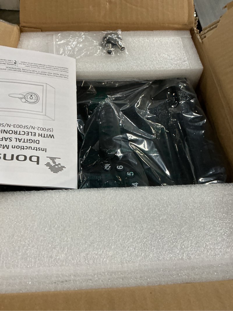 Condition photo showing New/Like New for Bonsaii Safe, 0.6 Cubic Safe Box with Electronic Keypad, Removable Shelf, for Valuables Jewelry and Documents in Home, Hotel, or Business, 9.84" x 13.78" x 9.84" Inches, SF002 0.60 cu.ft. (Standard)