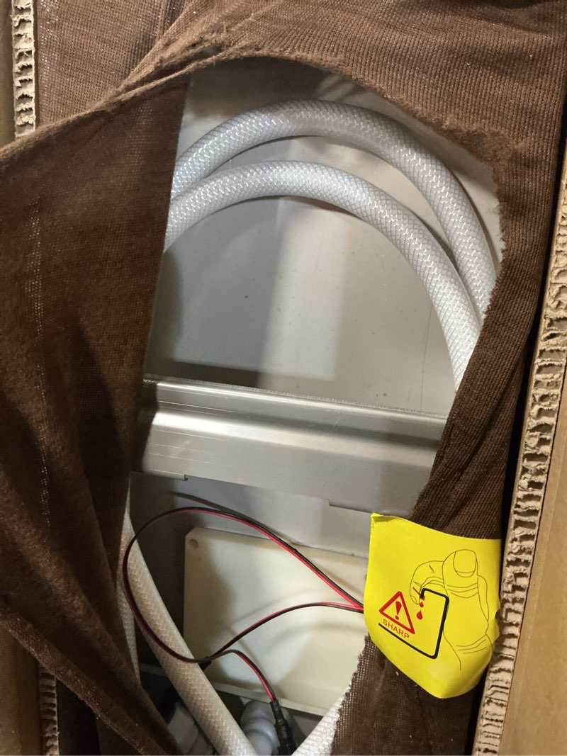 Condition photo showing Good Condition for ROVOGO LED Shower Panel Tower System, 5-Function Shower Column with Rainfall Waterfall Shower Head, 4 Body Jets, Handheld and Tub Spout, Stainless Steel Brushed Brushed-4 jets