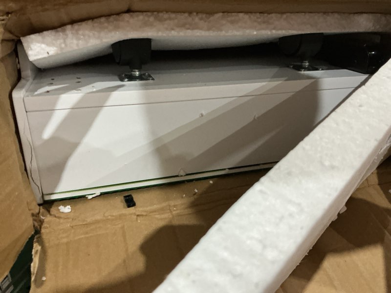 Condition photo showing As Is for 3 in 1 Lego Table with Storage,Wooden Kids Activity Table Compatible with Lego and Building Block,Construction+Train+Chess Toddler Play Table,Wheels for Under Bed or Sofa Storage