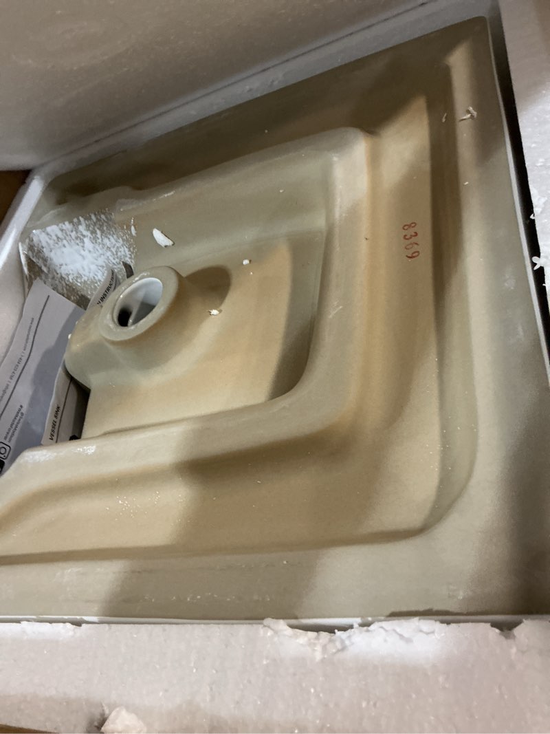 Condition photo showing Good Condition for swiss madison sm-vs276 voltaire 18" square ceramic wall hung sink