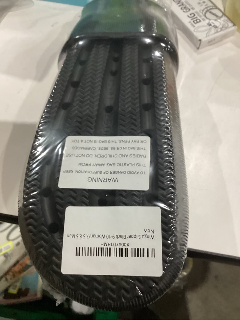 Condition photo showing New/Like New for Wingu Pillow Slippers for Women and Men - Non-Slip EVA Shower Sandals | Thick 1.77-Inch Sole Slides for Indoor & Outdoor | Cloud Comfort, Quick-Dry, Lightweight House Shoes 10.5-11.5 Women/9-10 Men Black
