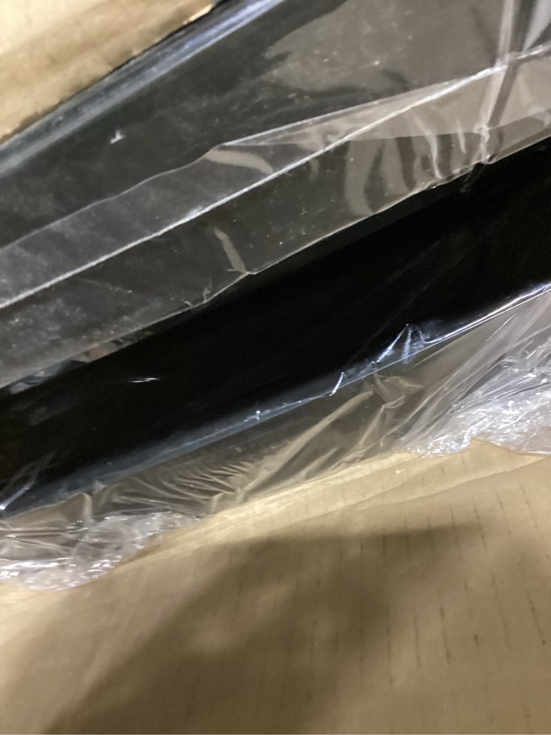 Condition photo showing As Is for rubbermaid commercial products slim jim hinged lid for use with 16/23 gal vented slim jim containers, for kitchens/classrooms/offices/back of house, black black hinge top