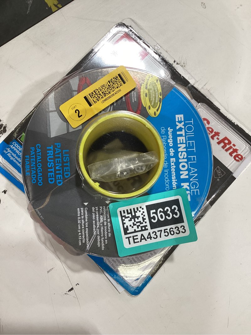 Condition photo showing As Is for set-rite toilet flange extender kit multicolored polyethylene