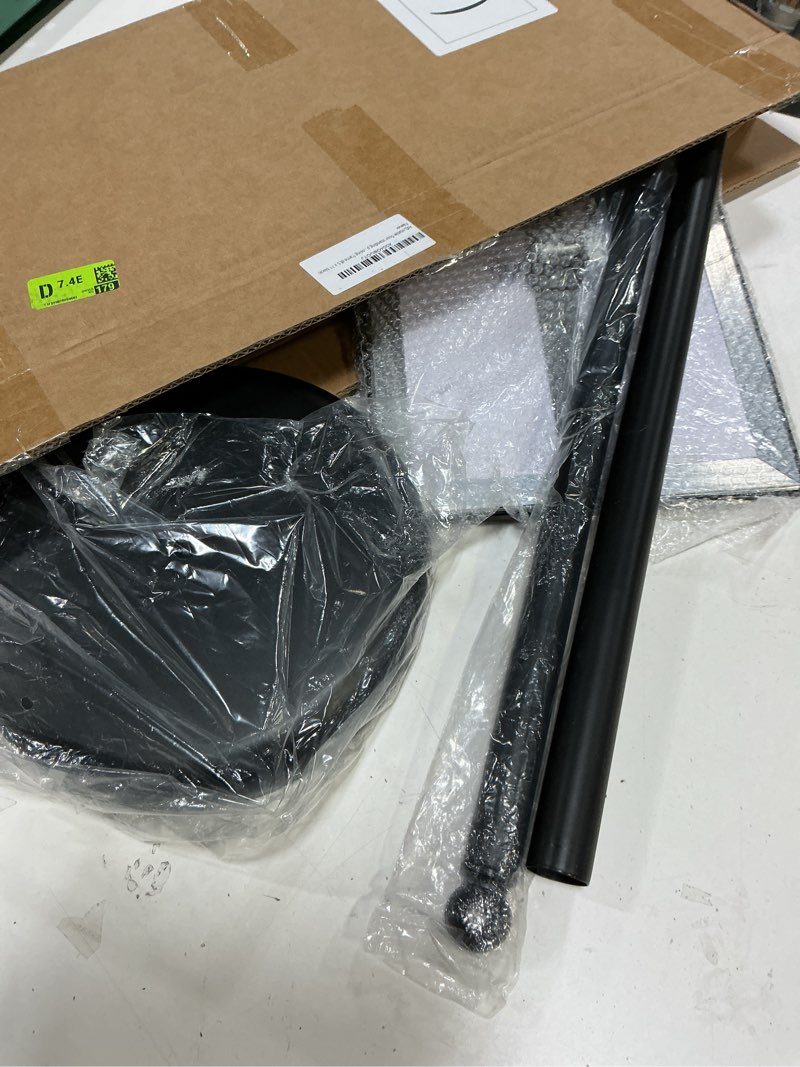 Condition photo showing Good Condition for adjustable floor standing poster stand, vertical and horizontal display sign stand, with heavy-duty base, aluminum alloy opening and closing frame (8.5 x 11 black) 8.5"x11",black