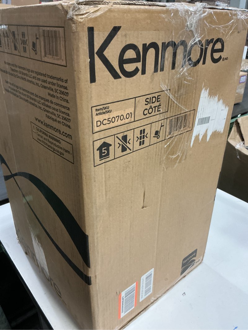 Condition photo showing As Is for Kenmore DC5070.01 Upgrade 500 Series Bagless Canister Vacuum with Hair Eliminator Brushroll?2-Motor Cyclonic Technology, HEPA Filtration & 24' Auto Cord Rewind for Pet, Carpets, Hard Floors, Stairs Hair Eliminator Bagless Canister