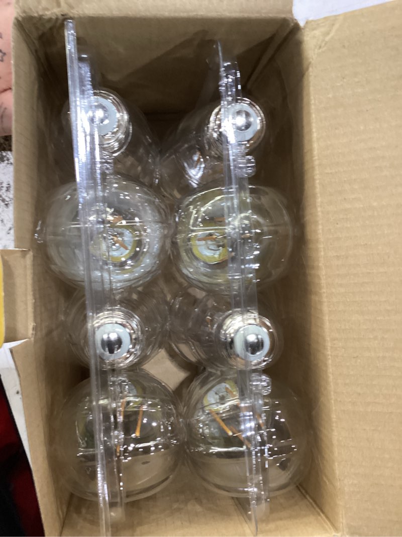 Condition photo showing New/Like New for gozelux vintage led edison bulbs, 6w, equivalent 60w, dimmable, warm white 2700k, st58 antique led filament bulbs with 90+ cri, e26 medium base, clear glass, 8 count (pack of 1)