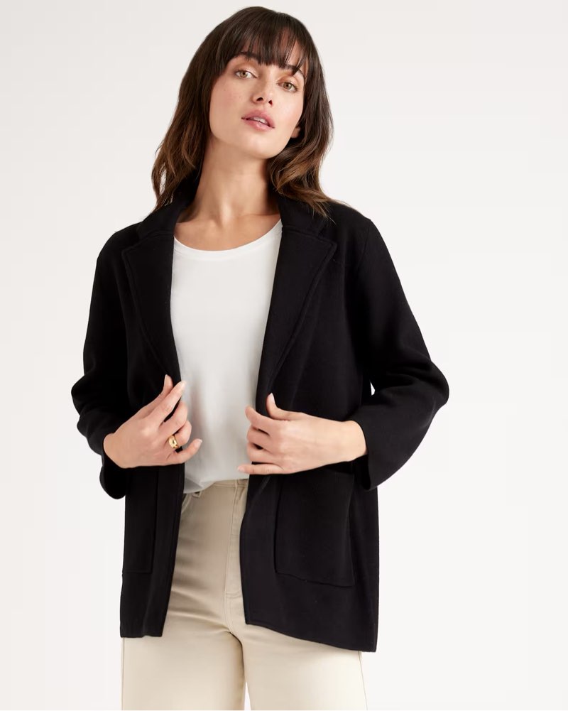 100% Organic Cotton Knit Blazer Medium