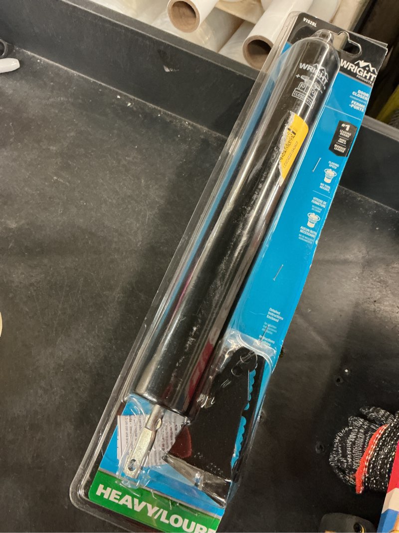 Condition photo showing As Is for pneumatic closer w/ ts, heavy duty, black