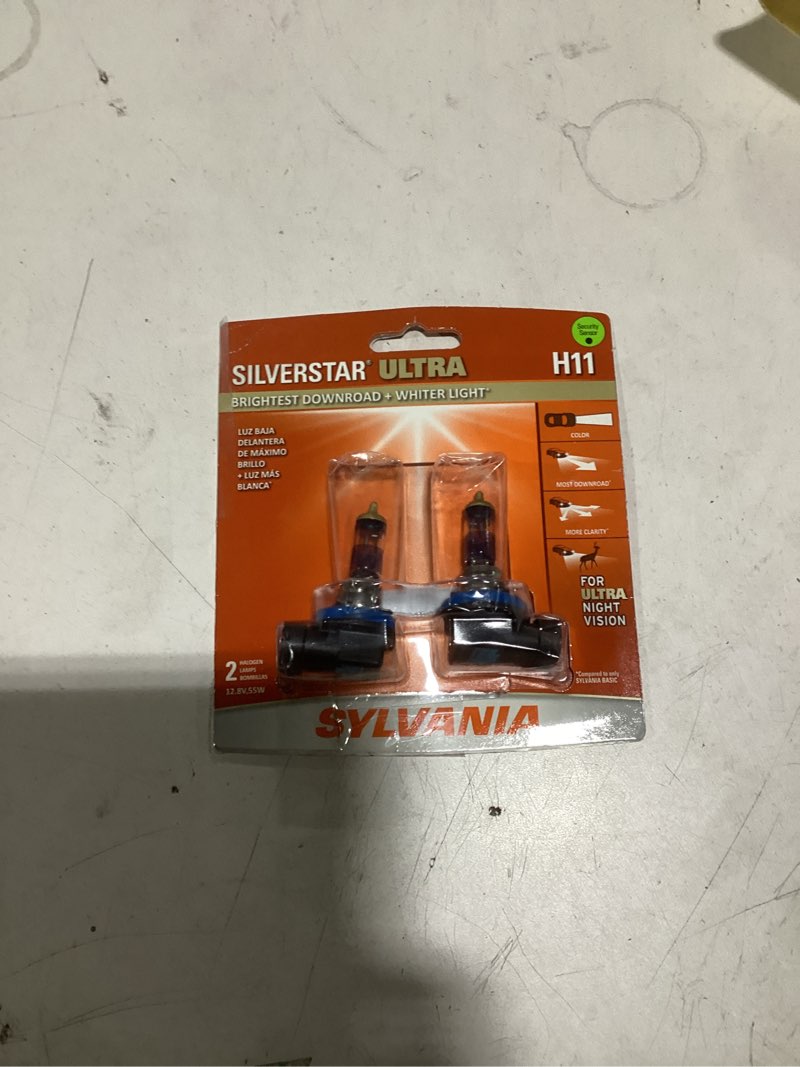 Condition photo showing Good Condition for SYLVANIA - H11 SilverStar Ultra - High Performance Halogen Headlight Bulb, High Beam, Low Beam and Fog Replacement Bulb, Brightest Downroad with Whiter Light, Tri-Band Technology (Contains 1 Bulb)