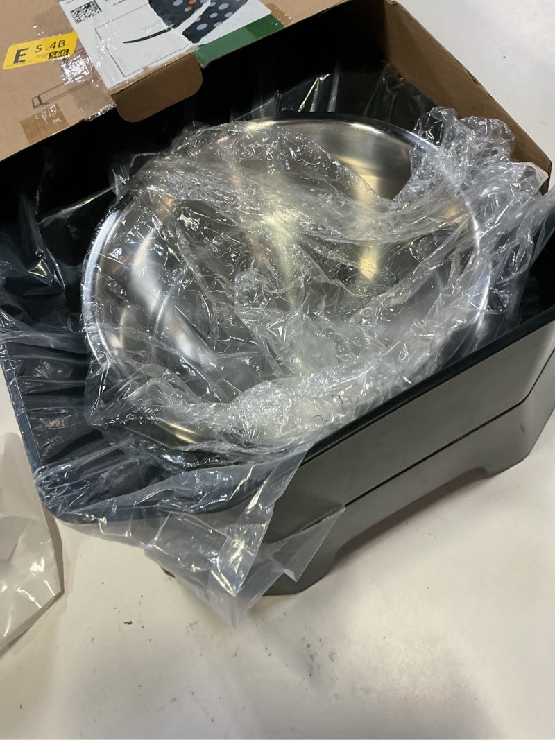Condition photo showing New/Like New for kpwacd 3-in-1 elevated dog bowls mess proof raised slow feeder dog bowls, 4 height adjustable stand licking plate with 2 56oz stainless steel doggy food dish for small medium large pets 2 stainless steel bowls + slow feeder black