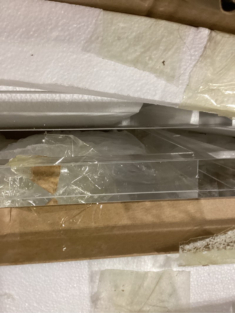 Condition photo showing Good Condition for Dewrhiixe Clear Acrylic Desk, Study Laptop Computer Desk Writing Table Console Table for Bedroom Home Office Desk (Clear, 39.3”×19.6"×29.5“) Clear 39.3”×19.6"×29.5“