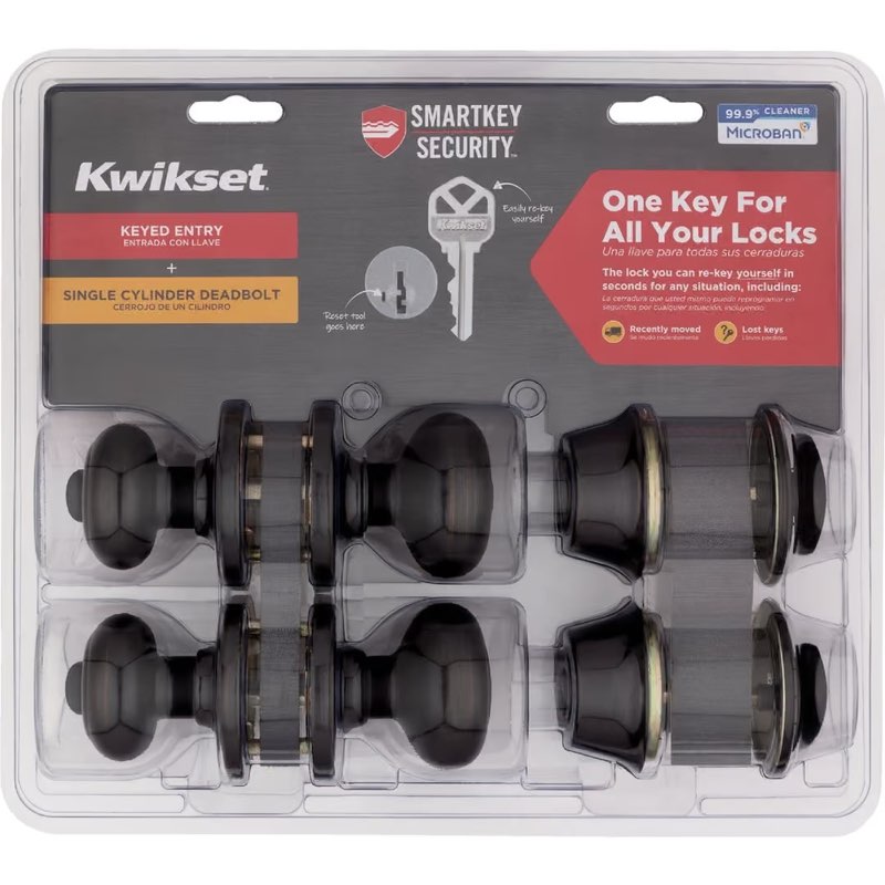 Kwikset Cove Venetian Bronze Combo