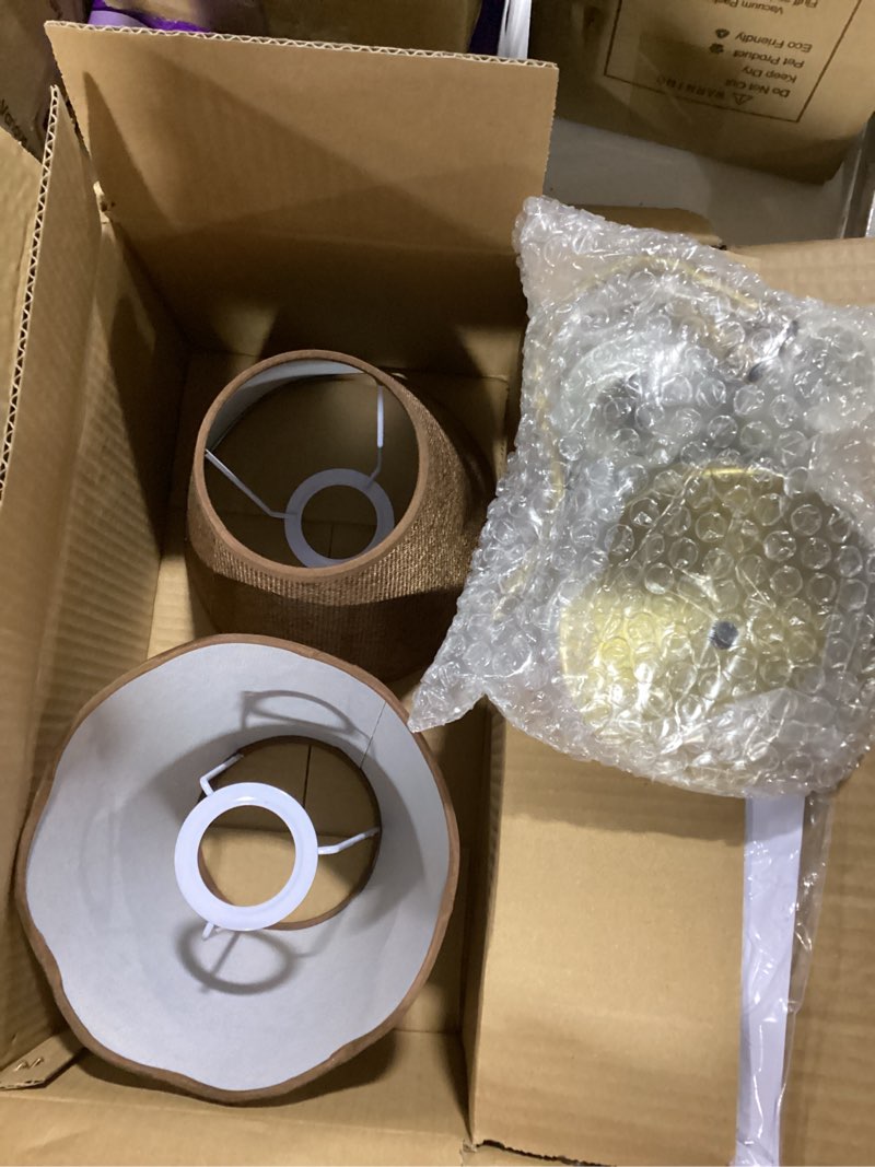 Condition photo showing New/Like New for adisun battery operated wall sconce set of 2, gold wall lamps rechargeable bulbs for living room, black rattan shade, wireless wall lights for bedroom living room hallway kitchen(2 bulbs included) black, 10inch