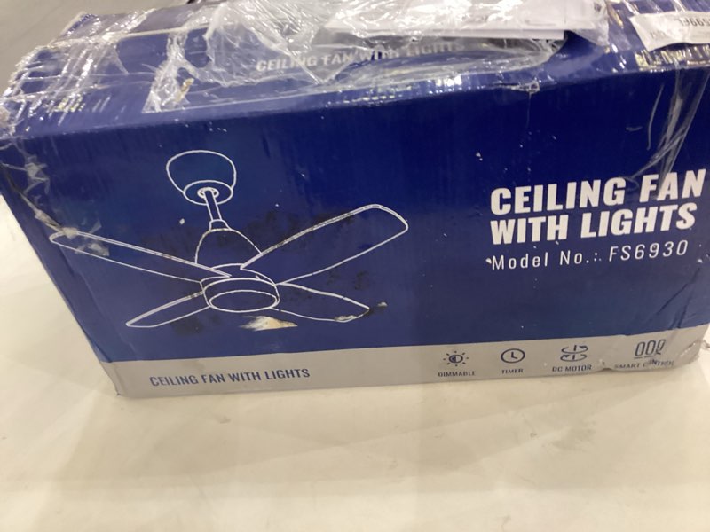 36'' Dimmable Ceiling Fan With Led Lights & Remote Control