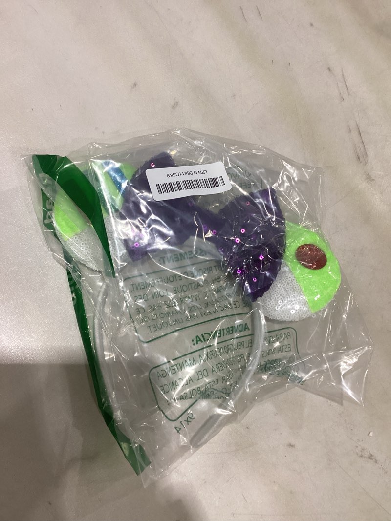 Condition photo showing As Is for Minnie Ears Headband, Yellow Mouse Ears, Sparkle Silver Princess Ears for Women Girls (Buzz Light Year) Buzz Light 1 Count (Pack of 1)