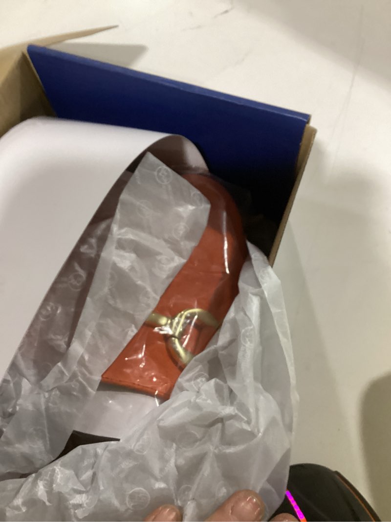 Condition photo showing Good Condition for WHITE MOUNTAIN Women's Cassino Moc Toe Loafer, Aperol Spritz/Suede, 8.5 M