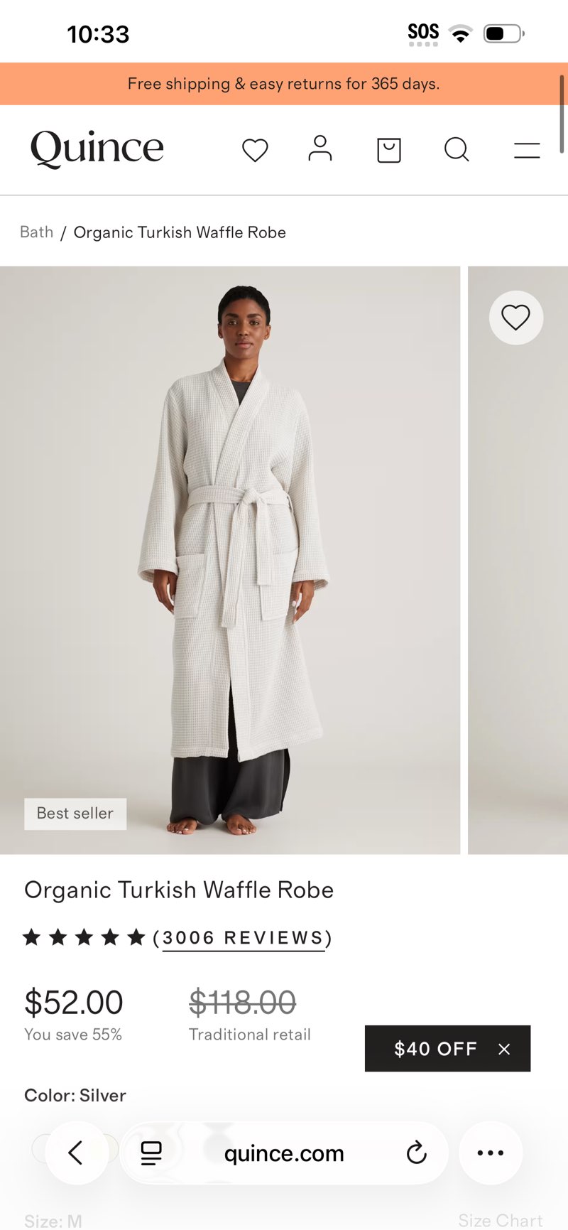organic turkish waffle robe