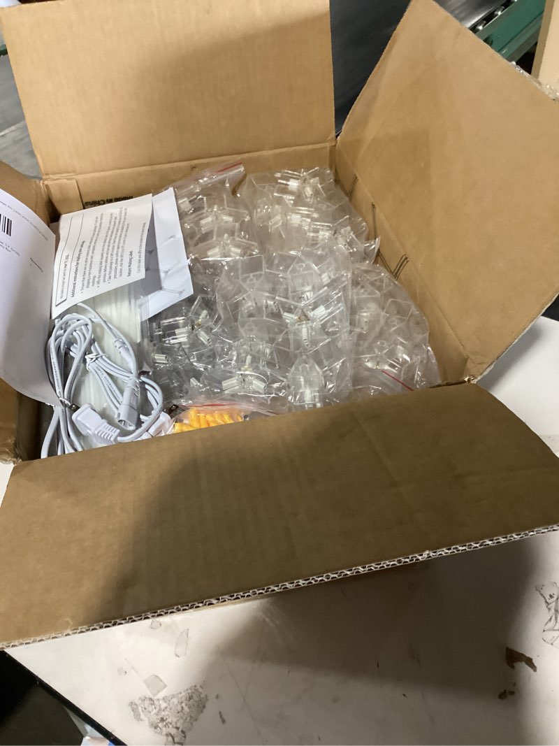 Condition photo showing New/Like New for hexagon garage lights : 3 level dimmable 476w tube 17 grids hexagon led lights - easy install 6500k super bright hex lights for warehouse, car detailing shop, exhibition hall, gym 17 hex+noborder