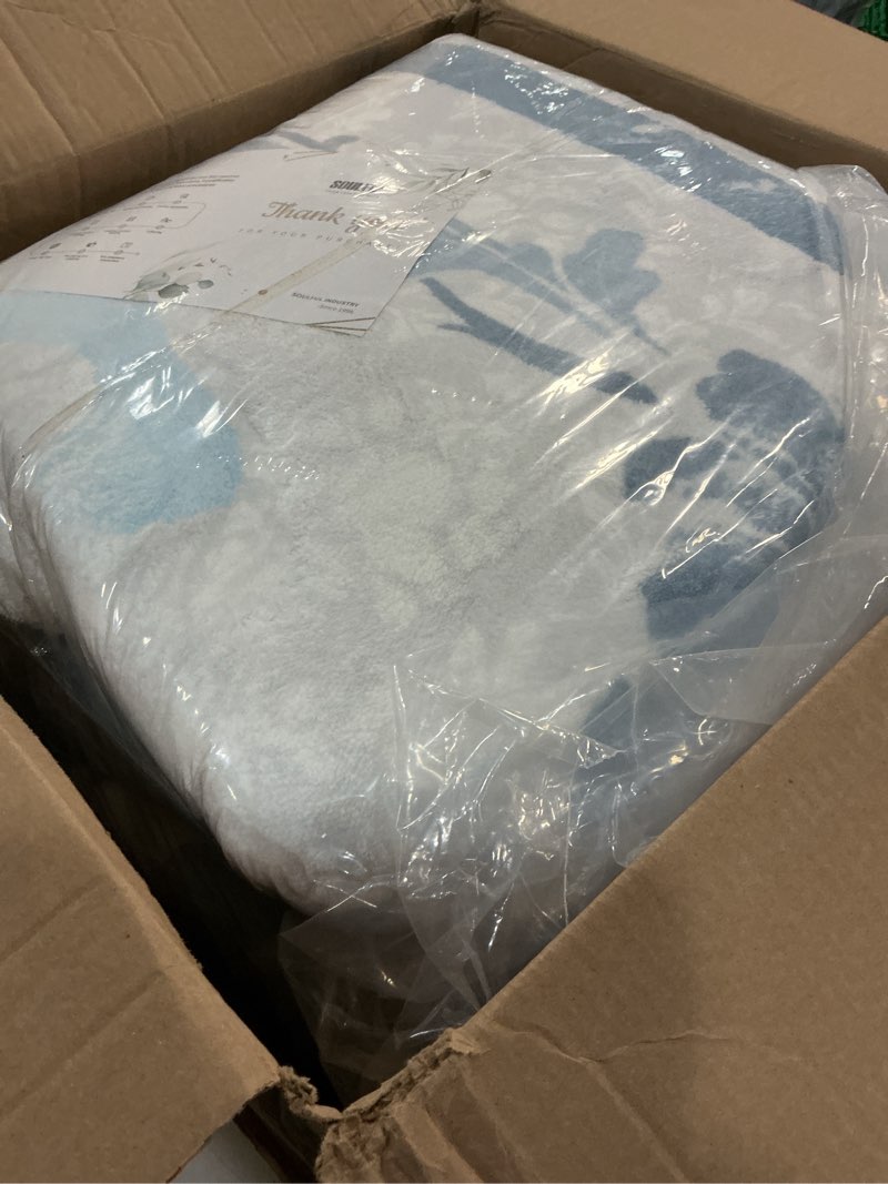 Condition photo showing Good Condition for soulful medium pile 8x10 rugs for living room - soft foot feel large area rug - mist blue boho floral - washable non-slip - perfect for bedroom kids room under dining table office mist blue/multi?magnolia2? 8'x10'(rectangular)