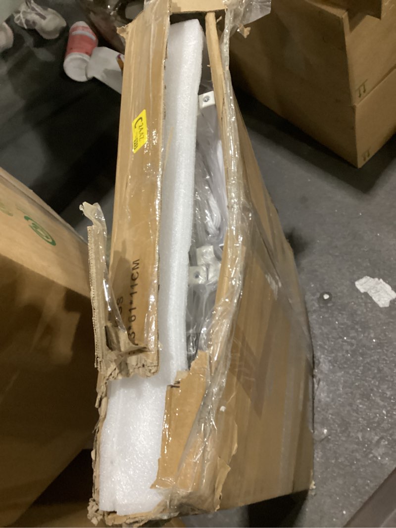 Condition photo showing Good Condition for Corner Desk with Drawers Shelves for Small Space 90 Degrees Triangle Computer Desk with Power Outlets,Gaming Desk with LED Lights Monitor Stand for Home Office Workstation Writing Table (White)